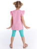Denokids 2-delige outfit "Bunny" lichtroze/turquoise