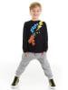 Denokids 2tlg. Outfit "Zap Boy" in Schwarz/ Grau
