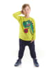 Denokids 2tlg. Outfit "Lazy Dino" in Gelb/ Dunkelblau