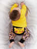 Denokids 2tlg. Outfit "Leopard" in Gelb/ Rosa