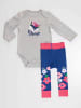 Denokids 2-delige outfit "Fox" grijs/blauw