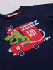 Denokids 2-delige outfit "Fireman Croco" donkerblauw/rood