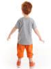 Denokids 2tlg. Outfit "Roar Tiger" in Grau/ Orange