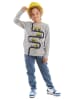 Denokids 2-delige outfit "Consruction" grijs/blauw
