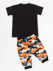 Denokids 2-delige outfit "Stay Wild" zwart/meerkleurig