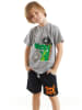 Denokids 2tlg. Outfit "Pirate Croco" in Grau/ Schwarz