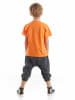 Denokids 2-delige outfit "Orange Fox" oranje/grijs