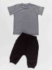 Denokids 2tlg. Outfit "Summer Fun" in Grau/ Schwarz