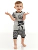 Denokids 2-delige outfit "Racoon" grijs