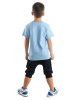 Denokids 2tlg. Outfit "Shark'n Roll" in Hellblau/ Schwarz