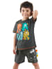 Denokids 2-delige outfit "Rawr Dino" grijs