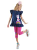 Denokids 2tlg. Outfit "Unicorn Cat" in Dunkelblau/ Pink