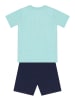 Denokids 2-delige outfit "Lets Surf" lichtblauw/donkerblauw
