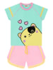 Denokids 2tlg. Outfit "Hearts" in Türkis/ Rosa