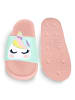 Denokids Slippers "Unicorn" lichtroze/turquoise