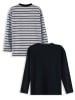 Denokids 2er-Set: Longsleeves in Grau/ Schwarz
