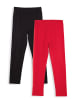 Denokids 2er-Set: Leggings in Rot/ Schwarz