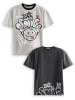 Denokids 2-delige set: shirts antraciet/grijs