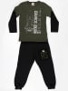 Denokids 2-delige outfit "RS" kaki/zwart