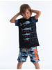 Denokids 2tlg. Outfit in Schwarz/ Blau