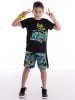 Denokids 2tlg. Outfit "Hawaii" in Schwarz/ Blau