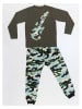 Denokids 2-delige outfit "Camo Guitar" kaki/lichtblauw