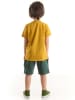 Denokids 2-delige outfit "Up" geel/kaki