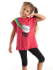 Denokids 2-delige outfit "Cat Star" rood/zwart