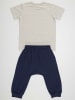 Denokids 2-delige outfit "Skate" grijs/donkerblauw