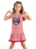 Denokids Sukienka "Meow&Sali" w kolorze czerwonym