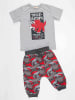 Denokids 2-delige outfit "Triceratops" grijs/meerkleurig