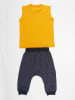 Denokids 2-delige outfit "Race Team" geel/grijs