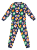 Denokids 2-delige outfit "Flowers" donkerblauw