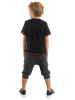 Denokids 2-delige outfit: "Loading" zwart/antraciet