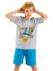 Denokids 2-delige outfit "Explorer" grijs/blauw