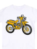Denokids 2-delige outfit "Motocycle" wit/grijs/geel
