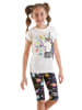 Denokids 2-delige outfit wit/donkerblauw