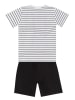 Denokids 2tlg. Outfit "Racer 06" in Weiß/ Schwarz