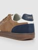 Pepe Jeans FOOTWEAR Skórzane sneakersy "Ball Mix" w kolorze biało-granatowo-jasnobrązowym
