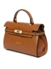 Mia Tomazzi Henkeltasche "Tazzoli" in Hellbraun - (B)27 x (H)19 x (T)11 cm