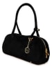 Mia Tomazzi Leder-Schultertasche "Belloveso" in Schwarz - (B)40 x (H)16 x (T)10 cm