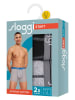 Sloggi 2er-Set: Boxershorts ''Start'' in Schwarz/ Grau