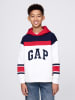 GAP Hoodie wit/donkerblauw/rood