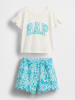 GAP 2-delige outfit wit/lichtblauw/groen
