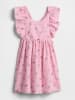 GAP Kleid in Rosa/ Weiß