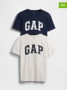 GAP 2-delige set: shirts wit/donkerblauw