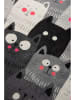 Mioli Kurzflor-Teppich ''Cats'' in Grau/ Weiß