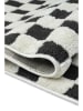 Mioli Laagpolig tapijt zwart/wit