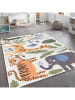 Mioli Kurzflor-Teppich in Creme/ Bunt