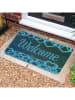 Mioli Deurmat ''Welcome'' turquoise/groen